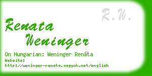 renata weninger business card